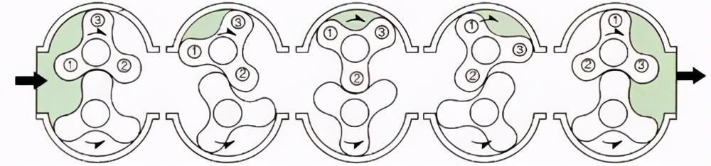 三葉羅茨鼓風(fēng)機(jī)內(nèi)部結(jié)構(gòu)圖 三葉羅茨鼓風(fēng)機(jī)內(nèi)部結(jié)構(gòu)圖