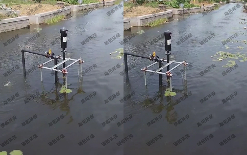 8月9號(hào)完工的沉水風(fēng)機(jī)雙排曝氣案例