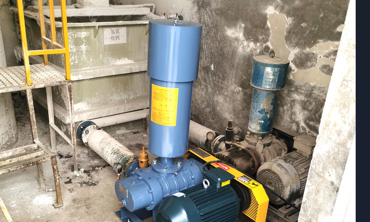 更換的新羅茨風(fēng)機(jī)